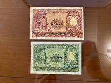 LOTTO 2 BANCONOTE LIRE 50 100