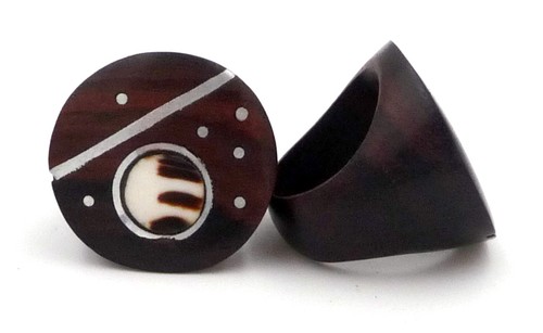 Bague ethnique bois - bague,