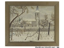 Quadro naif antico dipinto - quadro,