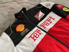 Giacca UOMO Adulto F1 Ferrari Ricamata Vintage Cotone Imbottito