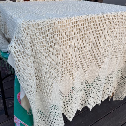 Tovaglia vintage fatta mano - fatta,