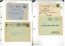 STORIA POSTALE COLLEZIONE LOTTO 91 PEZZI CORRISPONDENZA CON ANNULLI FIGURATI