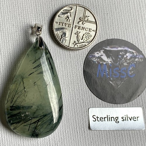 Prehnite teardrop stone - prehnite,