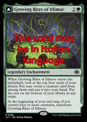 Mtg growing rites - mtg, of