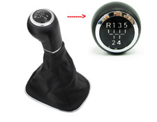 per OPEL CORSA D (2006- ) POMELLO DEL CAMBIO MANUALE + CUFFIA 5 MARCE CROMATO