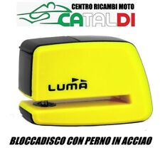 BLOCCADISCO Moto Scooter ANTI FURTO Resistente GIALLO LUMA PERNO IN ACCIAIO