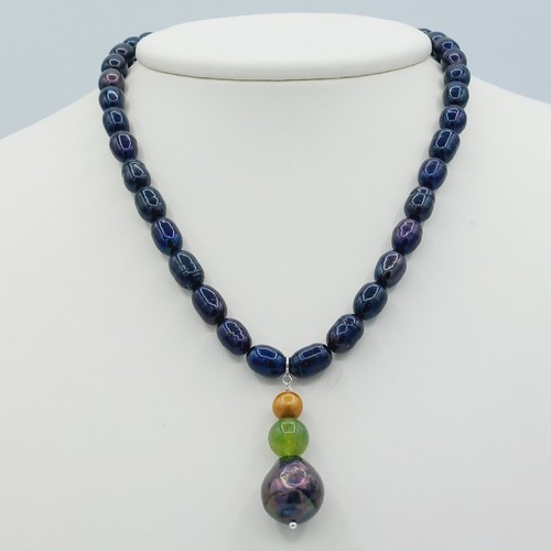 Collana perle con pendente - collana, oro