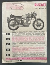 Foglio pubblicitario Moto DUCATI 350 MARK 3