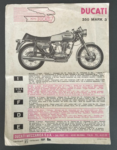 Foglio pubblicitario moto - pubblicitario,