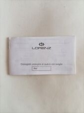 LORENZ Libretto Uso Orologio