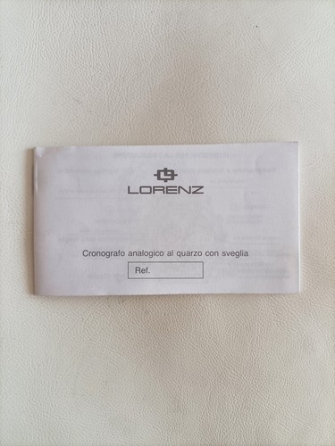 Lorenz libretto uso orologio - libretto,