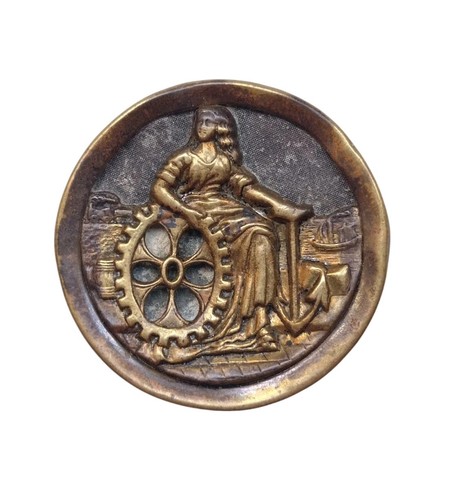 Antica spilla bottone - antica,