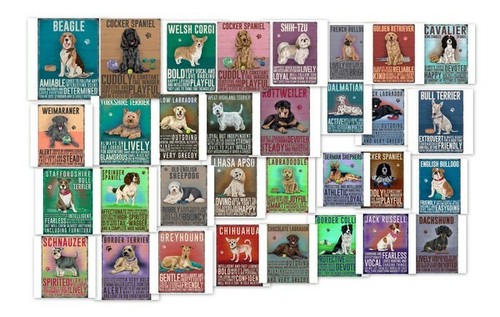 Dog breed metal hanging - hanging, sign