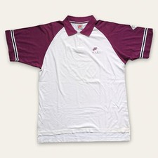 Nike Supreme Court Courier Agassi 1994 Polo Shirt Size M vintage Tennis Bordeaux