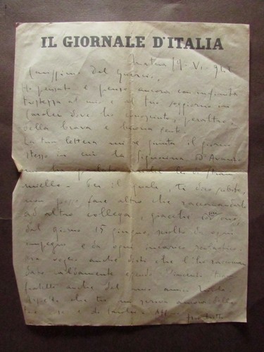 Autografo lettera francesco - lettera,
