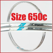 NOS COPPIA CERCHI TUBOLARI CAMPAGNOLO SIGMA 650c 28H VINTAGE TRIATHLON CRONOMETRO VECCHI