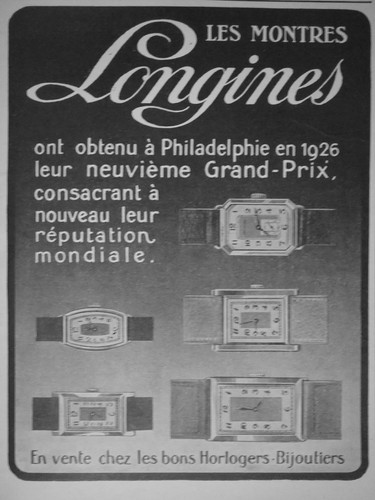 Publicité 1927 longines les - publicitÉ,