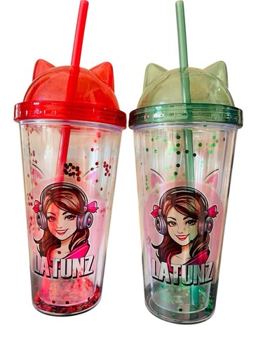 Bicchiere plastica glitterato - bicchiere,