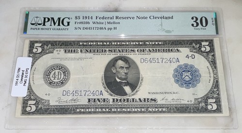 1914 federal reserve - 1914, $5
