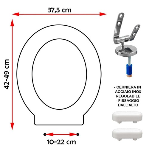 Sedile copriwater compatibile - copriwater,