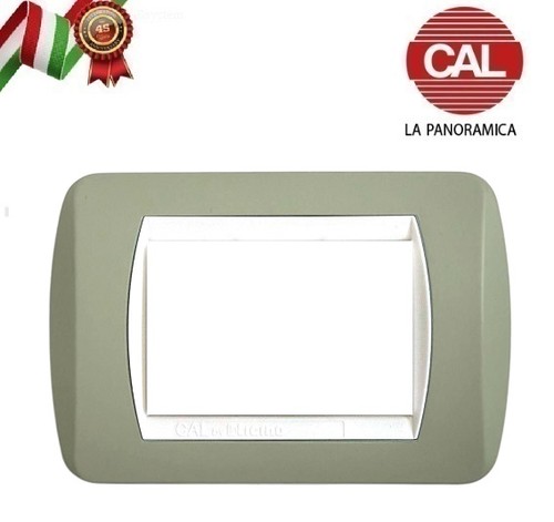 Placca verde salvia metallo - 3p,