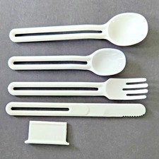 Set 4 posate plastica vintage