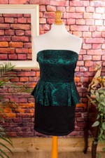 Abito Mini Vintage Nero Verde