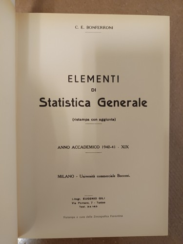 Elementi statistica - elementi, di