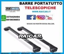 BARRE PORTATUTTO AUTO MODULA OVALBAR REGOLABILE NERE ALLUMINIO PROFILI INTEGRATI