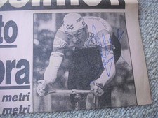 AUTOGRAFO CICLISMO FRANCESCO MOSER RECORD DELL'ORA + ALTRI 2 DA DECIFRARE