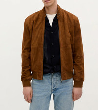 Giubbotto Pelle Bomber Marrone