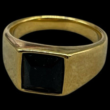 ANELLO UOMO DONNA PIETRA NERA