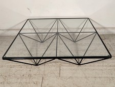 TAVOLINO Alanda FERRO VETRO Design Paolo Piva B&B anni 70 Vintage Coffee Table