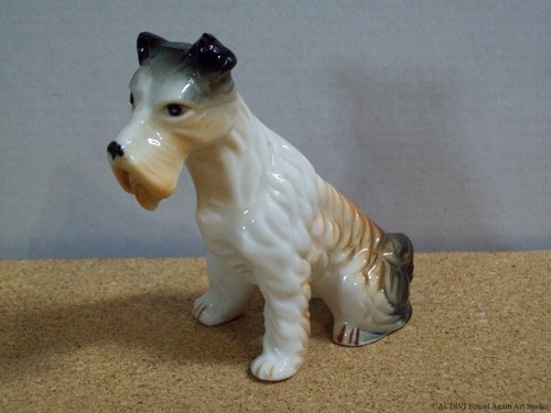 Statuina porcellana cane fox - statuina,