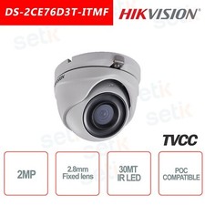 Telecamera Dome Hikvision TurboHD 2MP 4in1 Ottica Fissa 2.8mm - Nuova