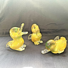 SET 3 SCULTURE ANATRA VETRO DI MURANO ARCHIMEDE SEGUSO VINTAGE