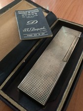 ACCENDINO DA TAVOLO DUPONT  placcato argento funzionante