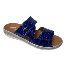 SCARPE CIABATTE PANTOFOLA DONNA FLORANCE LIGHT 42202 2 PELLE BLU ORIGINAL PE2022