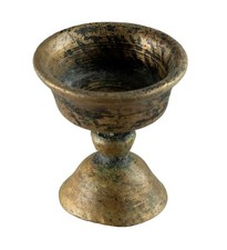 Antica Lampada Burro Autentico Buddista Tibetano Di Tempio che Offre #2280