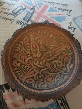 vassoio in rame decorato