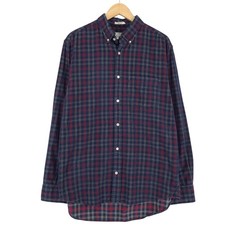 GANT Camicia da Uomo a Quadri Flanella Cotone Cordoni Xz0 Taglia XL 43/44 17.5