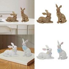 2 pezzi statue di coniglio