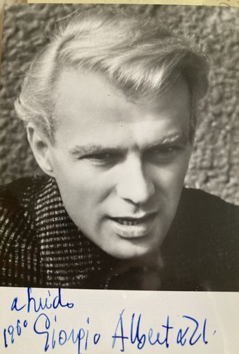 Autografo giorgio albertazzi - giorgio,