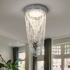 LED Soffitto Cristallo Coprire Appesa Pendolo Luce Lampada Lampadario Luce