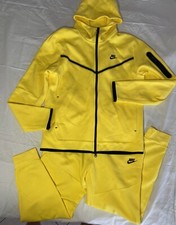 Nike Sportswear Tech Fleece Full-Zip giallo brillante/nero Uomo Taglia M Tuta
