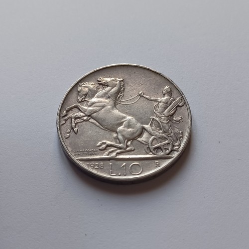 Silver coin lire 1928 roma - silver,