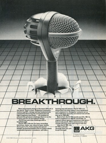 Pubblicità stampa 1986 akg - 1986, di