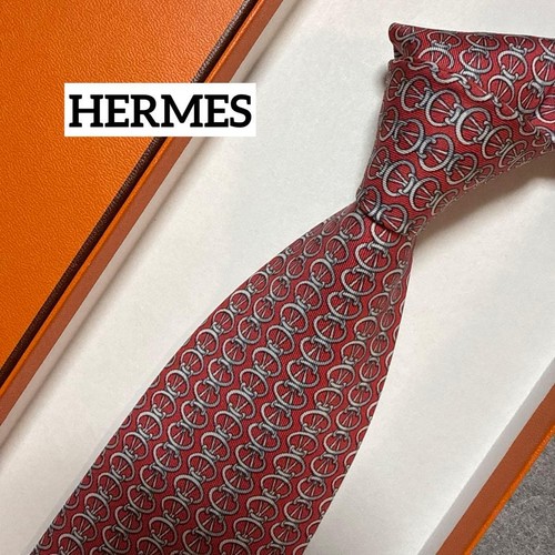 Cravatta seta hermes rosso - in,