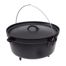 Dutch Oven Set BBQ in ghisa 10,7 l & 5,7 l pentola per fuoco pentola per dolci Allpax