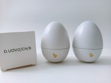 DODO coppia CUSTODIE solo SCATOLA rigida UOVO per GIOIELLO Velluto Bianco